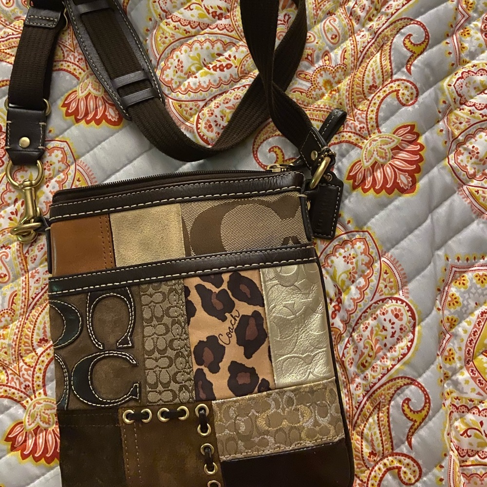 Unique Coach Patchwork Crossbody